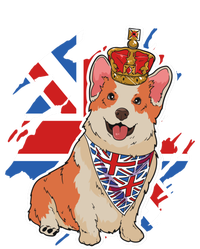 British Corgi Dog Crown Union Jack Queens Platinum Jubilee Great Gift Insulated Varsity Jacket