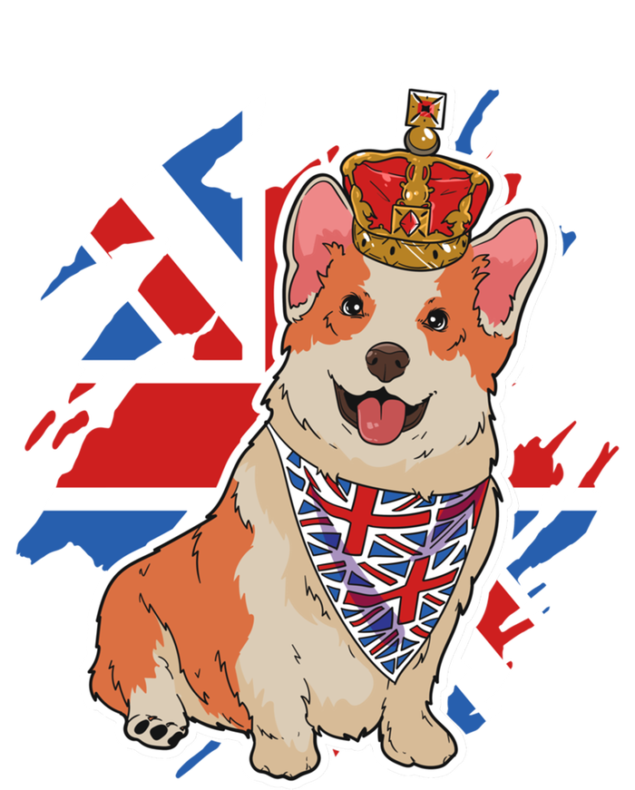 British Corgi Dog Crown Union Jack Queens Platinum Jubilee Great Gift Insulated Varsity Jacket