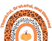 Thankful Grateful And Blessed Rainbow Pumpkin Fall Kids Hoodie