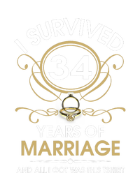 I Survived 34 Years Of Marriage 34th Wedding Anniversary T-Shirt