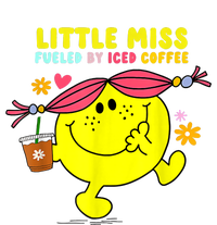 Little Miss Fueled By Iced Coffee Funny Coffee Drinking Women's Racerback Cropped Tank