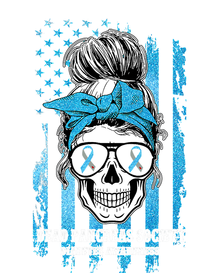 Dead Pancreas Society Diabetes Awareness Skull Messy Bun Baby Bodysuit