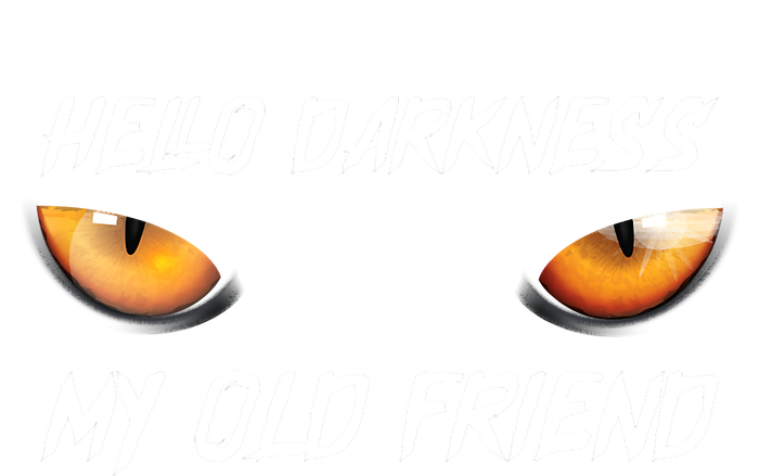 Hello Darkness My Old Friend Halloween Costume Cat T-Shirt