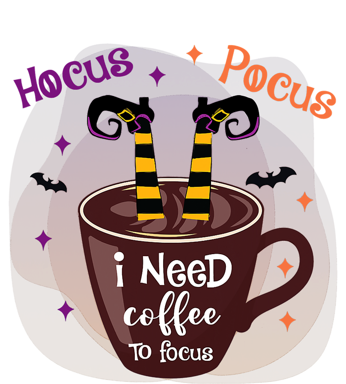 Hocus Pocus I Need Coffee To Focus Funny Halloween Costume Stainless Steel Insulated Water Bottle