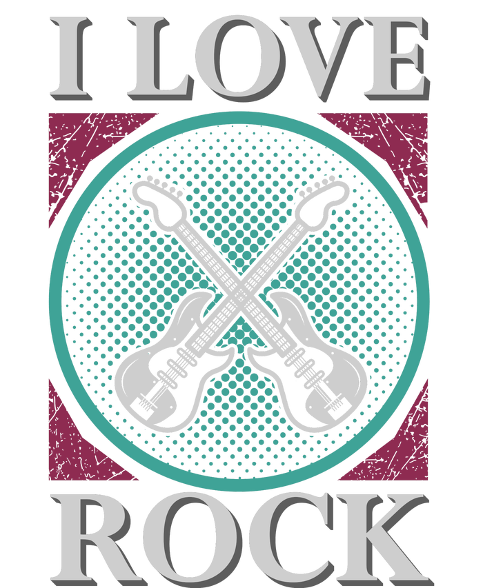 I Love Rock Women's Racerback Tank