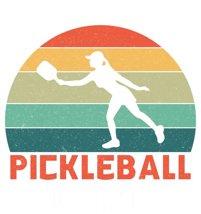 Vintage Pickleball Girl Paddle Full-Length Apron With Pockets