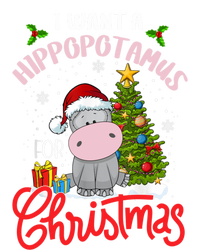 I Want A Hippopotamus For Christmas Funny Hippo Xmas Pajamas Gift Full-Length Apron With Pockets