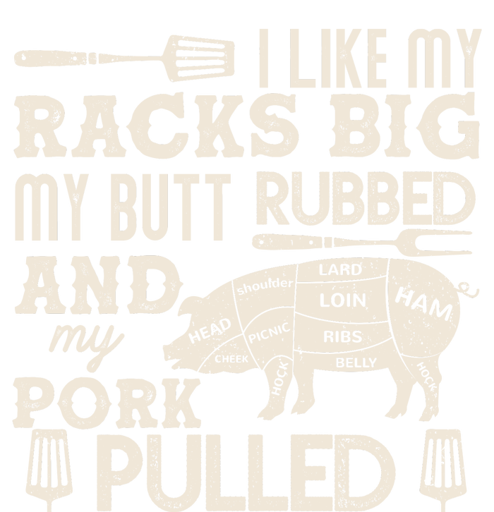 Funny I Like My Racks Big Butt Rubbed And Pork Pulled Meat Cut Lines Magnet