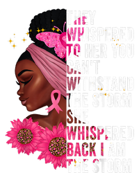 I'm The Storm Black Womens African Breast Cancer Pink Ribbon Women's Racerback Cropped Tank