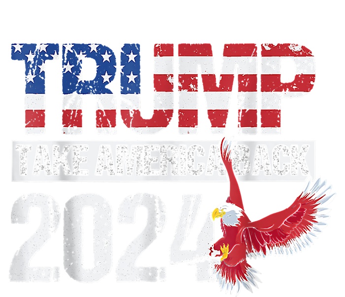 Trump 2024 Flag Take America Back Trump 2024 Women's Tri-Blend 3/4-Sleeve Raglan Shirt