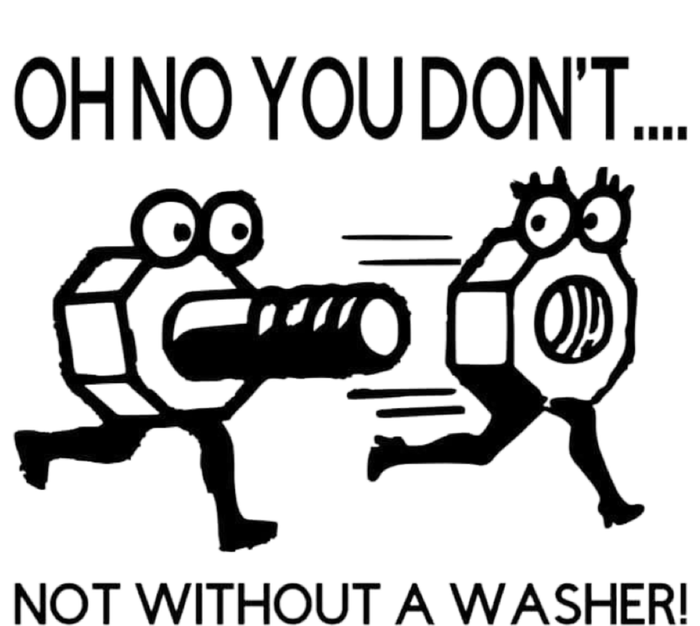 Oh No You Don't Not Without A Washer Funny Mechanic Long Sleeve Shirt