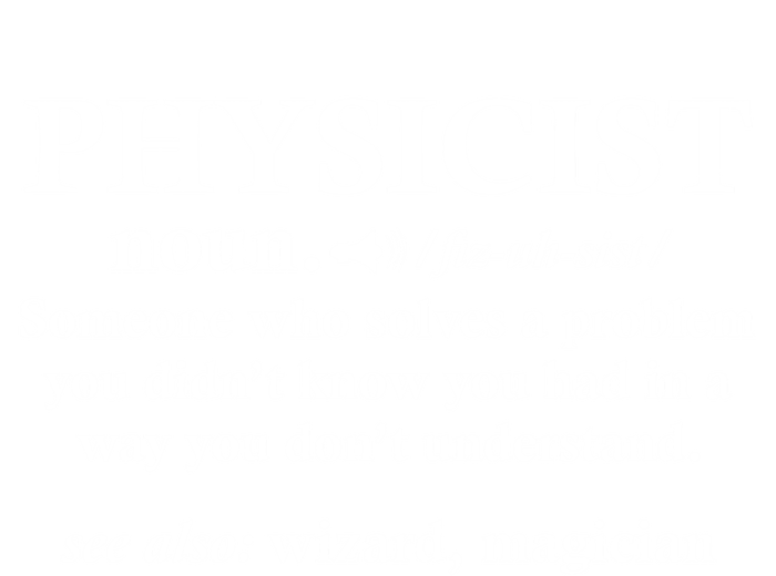 Physicist Definition Wizard Scientist Funny Physics Gift Zip Tote Bag