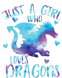 Just A Girl Who Loves Dragons Galaxy Space Dragon Cute Girls Women's Perfect Tri Tunic Long Sleeve Shirt