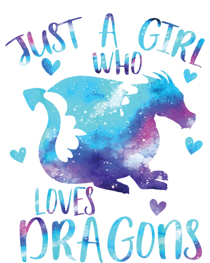 Just A Girl Who Loves Dragons Galaxy Space Dragon Cute Girls Women's Perfect Tri Tunic Long Sleeve Shirt