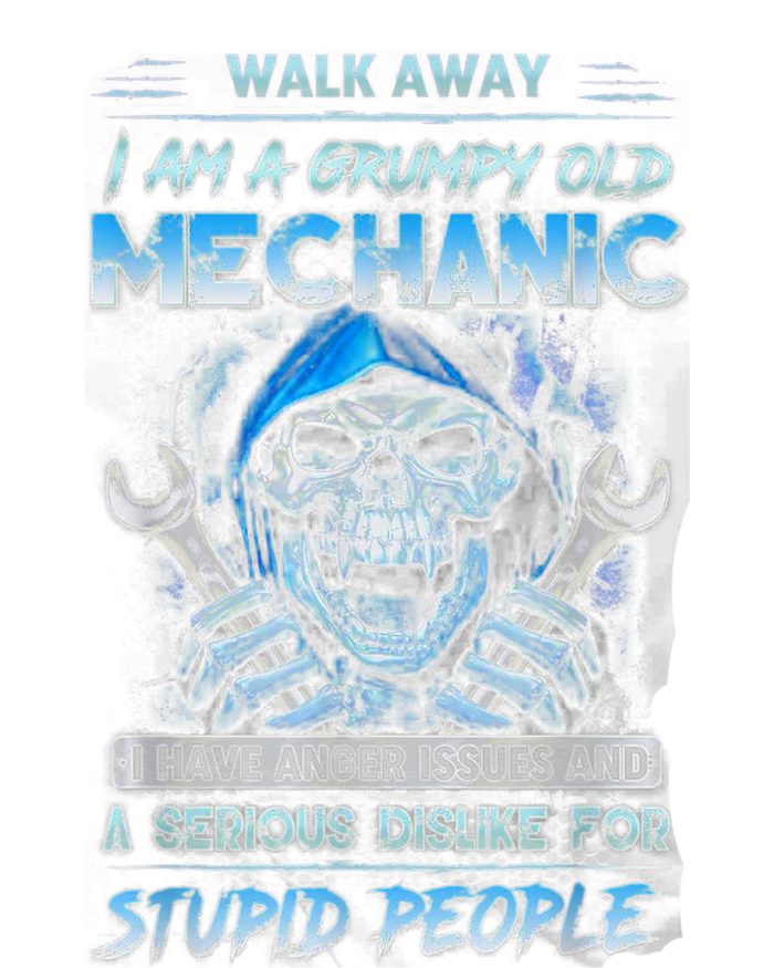 Walk Away I Am A Grumpy Old Mechanic I Have Anger Issues Tie-Dye T-Shirt