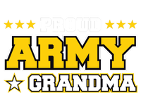 Proud Army Grandma Gift Us Military Grandma Family Striped Beanie with Solid Band