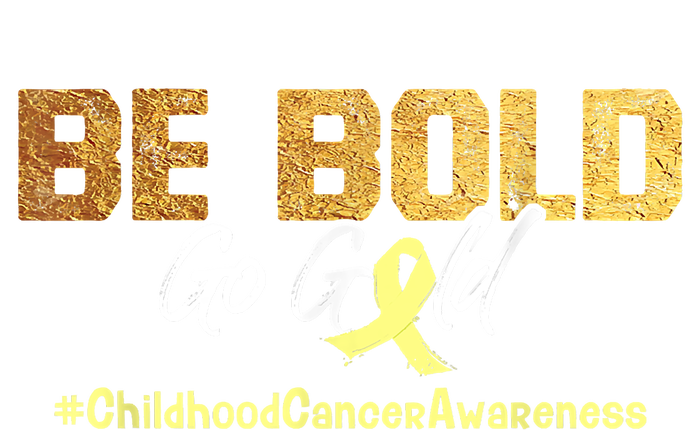 Be Bold Go Gold For Childhood Cancer Awareness Gift Women's Tri-Blend 3/4-Sleeve Raglan Shirt