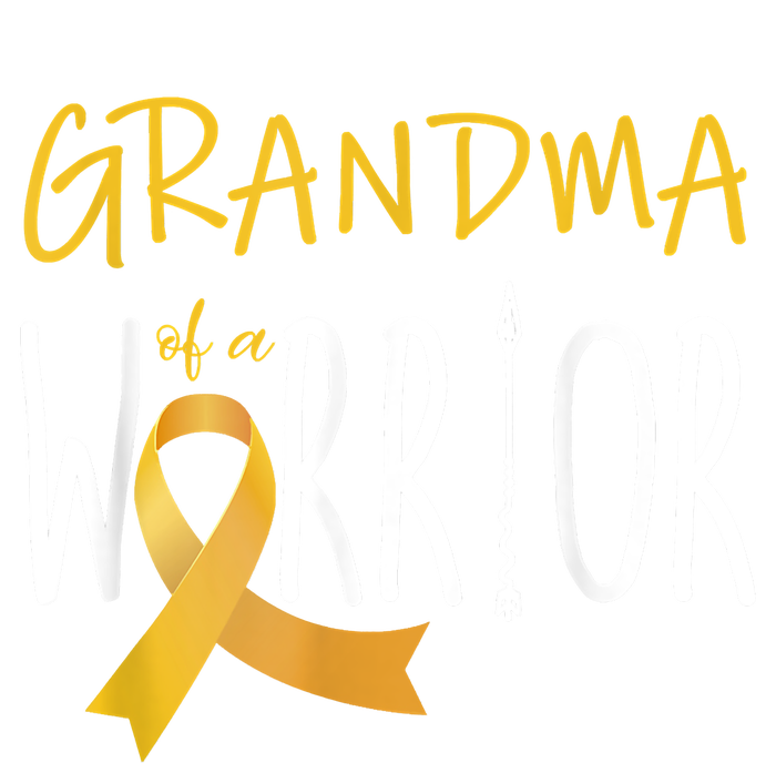 Childhood Cancer Awareness Grandma Of A Warrior Women's Tri-Blend 3/4-Sleeve Raglan Shirt