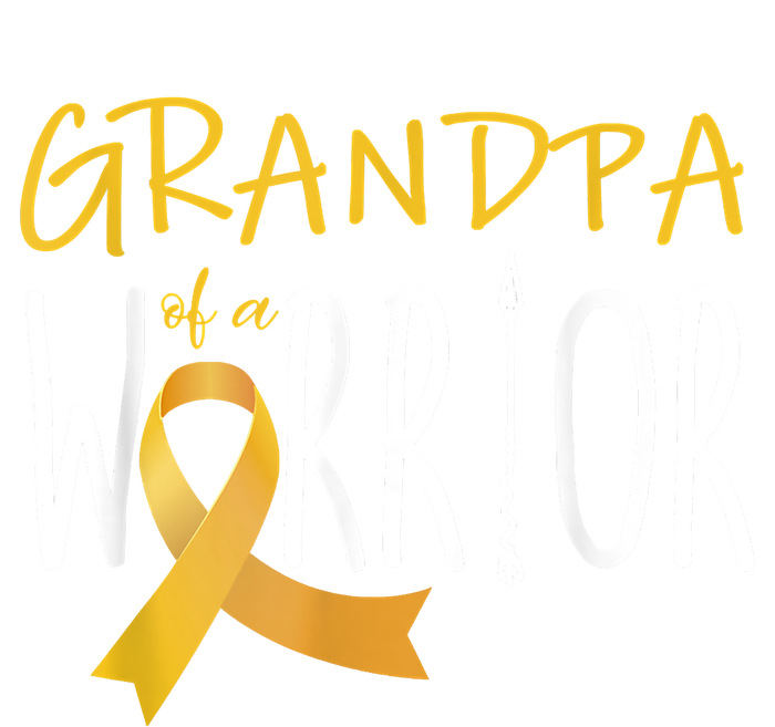 Childhood Cancer Awareness Grandpa Of A Warrior Women's Tri-Blend 3/4-Sleeve Raglan Shirt