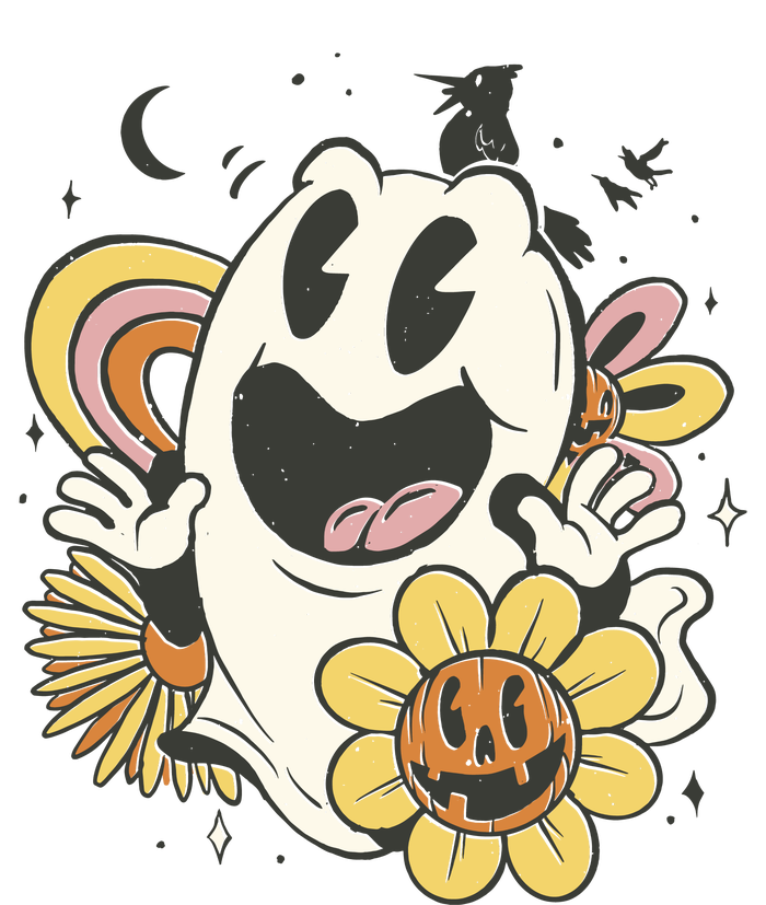 Halloween Cute Retro Ghost Toddler T-Shirt