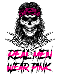 Real Men Wear Pink Breast Cancer Awareness Skull Kids T-Shirt