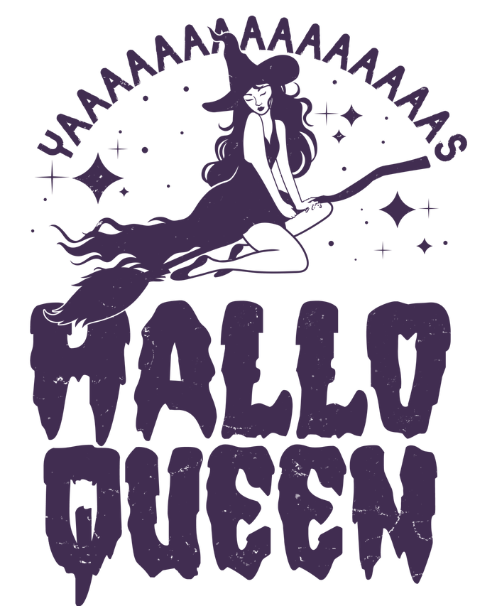 Funny Retro Halloween Yaaas Hallo Queen Witch T-Shirt