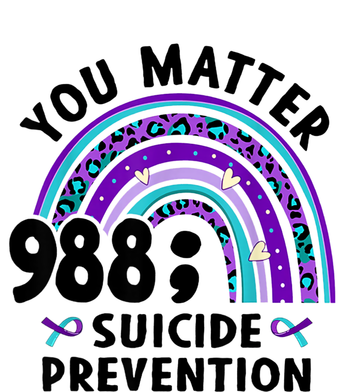 Rainbow You Matter 988 Suicide Prevention Awareness Ribbon Women's Tri-Blend 3/4-Sleeve Raglan Shirt