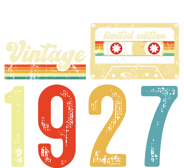 Vintage Cassette Made In 1927 Birthday Women's Crop Top Tee