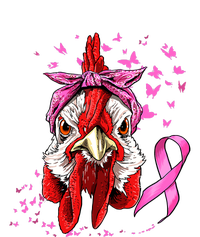 Funny Chicken Chick Breast Cancer Awareness Pink Ribbon Tie Dye Hoodie