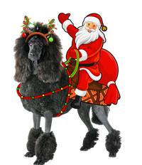 Funny Santa Riding Poodle Christmas, Poodle Family Matching T-Shirt