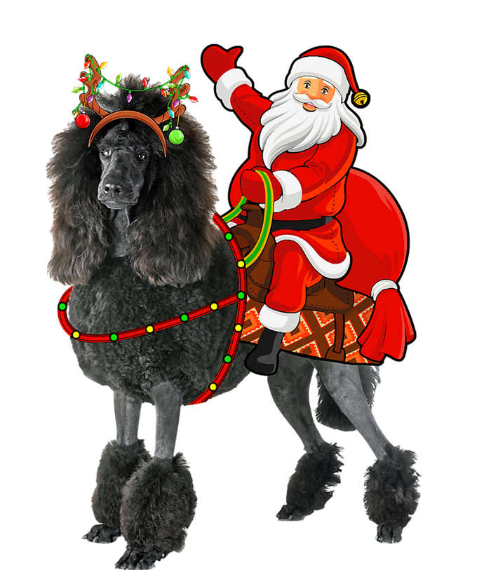 Funny Santa Riding Poodle Christmas, Poodle Family Matching T-Shirt