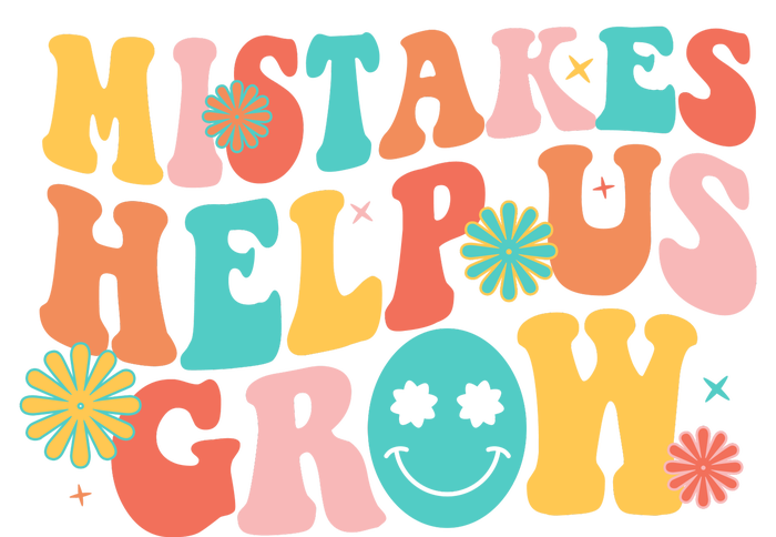 Retro 1960s Hippie Mistakes Help Us Grow T-Shirt