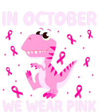 Dinosaur In October We Wear Pink Breast Cancer Boys Tall T-Shirt