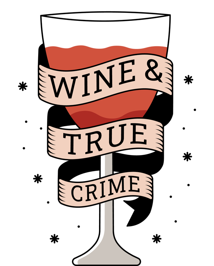 Wine And True Crime Large Microfiber Waffle Golf Towel