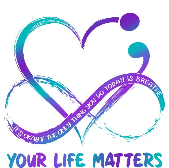 Your Life Matters Suicide Prevention Awareness Infinity Heart Ladies Essential Flowy Tank