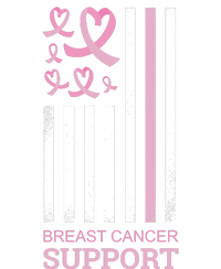 Breast Cancer Support Usa Flag V-Neck T-Shirt