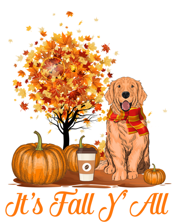 It's Fall Y'all Golden Retriever Dog Halloween Thanksgiving Cool Gift Ladies Long Sleeve Shirt