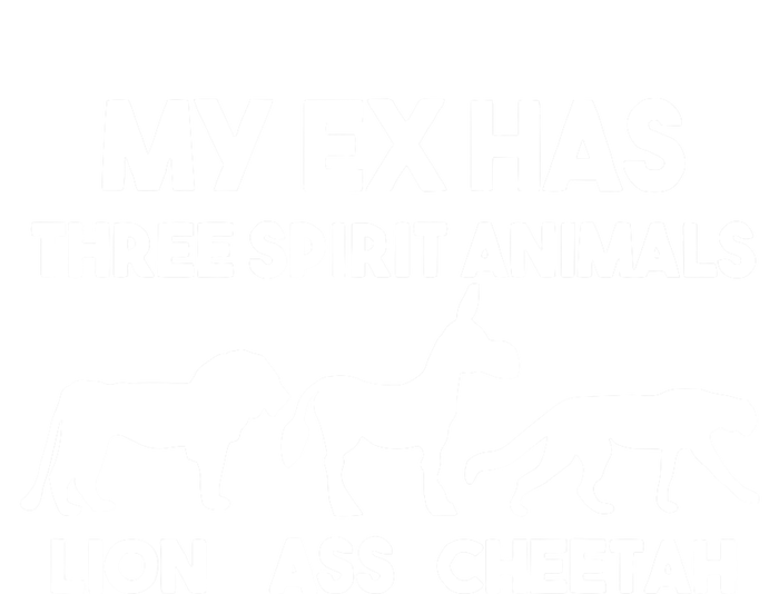 My Ex Has 3 Spirit Animals Lion Ass Cheetah Divorce Funny Valucap Bio-Washed Visor