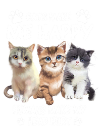 Cats Make Me Happy Hu Make My Head Hurt For Cat Lovers Gift Women's T-Shirt