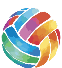 Colorful Watercolor Vollyball T-Shirt