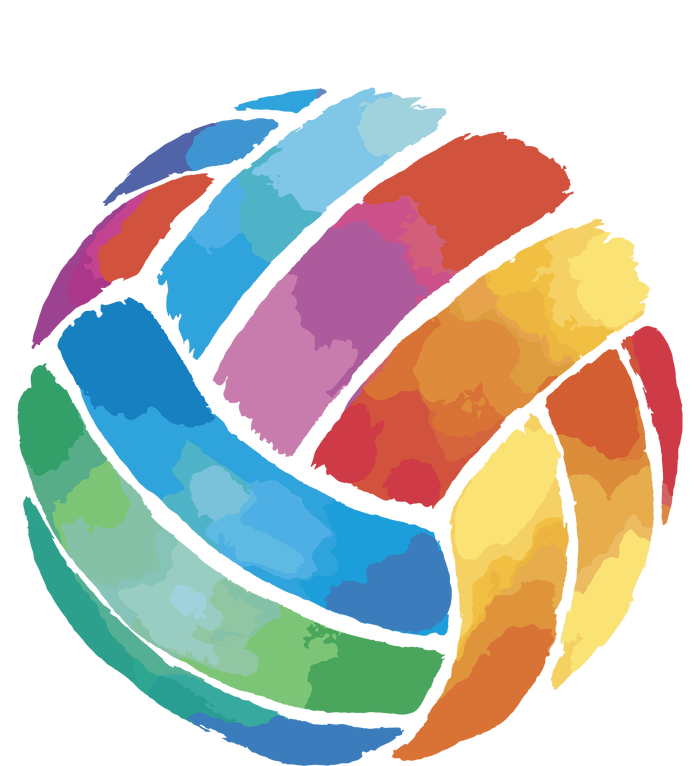 Colorful Watercolor Vollyball T-Shirt