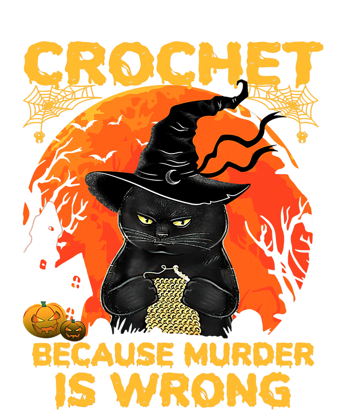 Halloween Crochet Because Murder Is Wrong For Halloween Cat Tall Long Sleeve T-Shirt