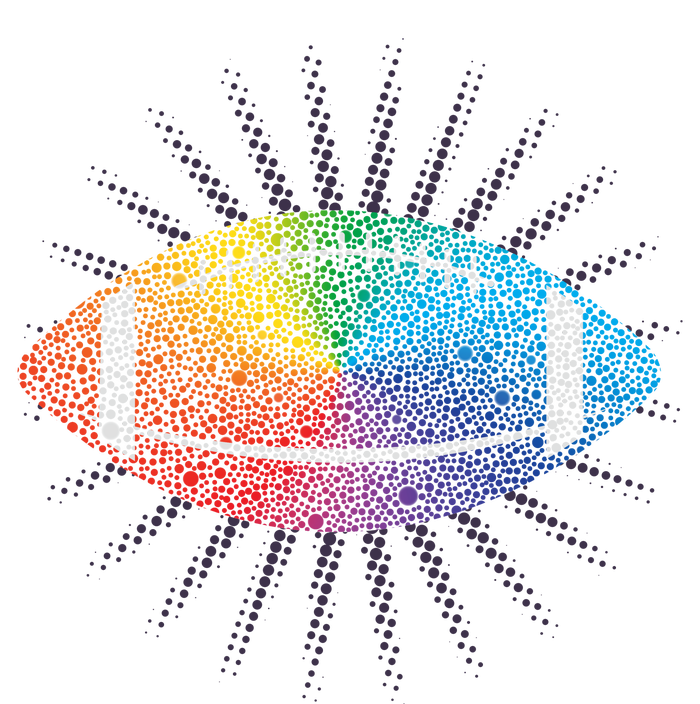 Make Your Mark International Dot Day Rainbow Football T-Shirt