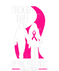 Proud Dad Breast Cancer Awareness Pink Ribbon Girl Warrior Ladies Essential Tank