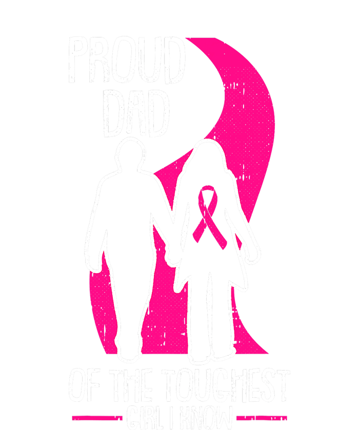 Proud Dad Breast Cancer Awareness Pink Ribbon Girl Warrior Ladies Essential Tank