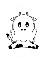 Moo I Mean Boo Funny Ghost Cow Print Halloween Gift Kids Long Sleeve Shirt