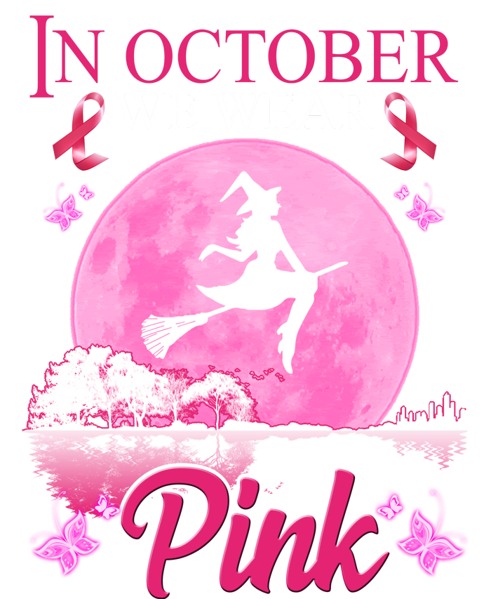 In October We Wear Pink Halloween Breast Cancer Women's Perfect Tri Tunic Long Sleeve Shirt