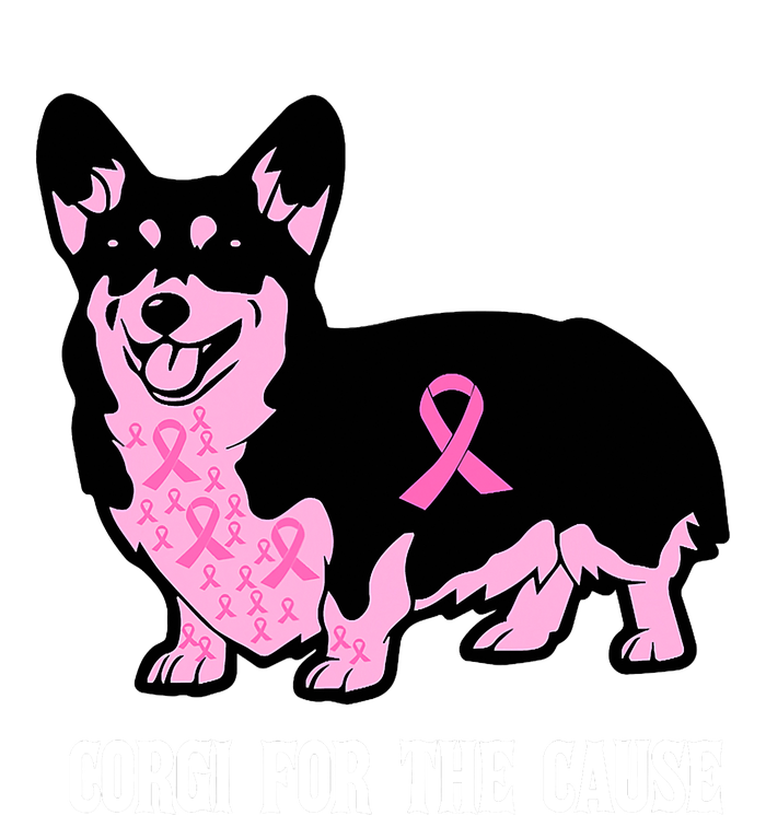 Breast Cancer Corgi For The Cause Pink Ribbon Kids Hoodie