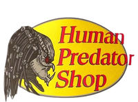 Human Predator Shop Funny V-Neck T-Shirt