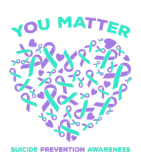 Suicide Prevention Awareness Teal Purple Ribbon You Matter Kids T-Shirt